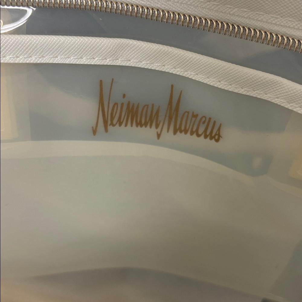 Neiman Marcus Clear VIP Tote Bag - White or Taupe - NWT - Picture 5 of 9